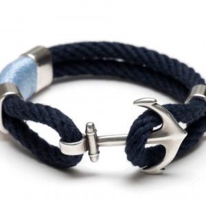 Waverly- navy/lt blue/silver - medium