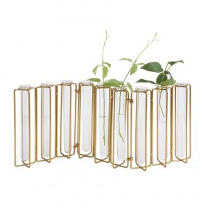 Metal & glass jointed vase
