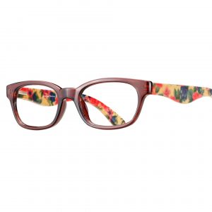Botanical crystal brown/ floral bamboo reader