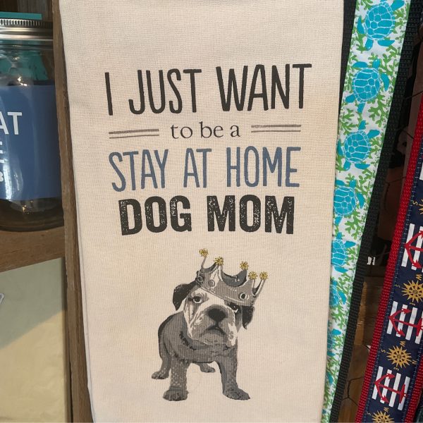 Dog mom tea towel
